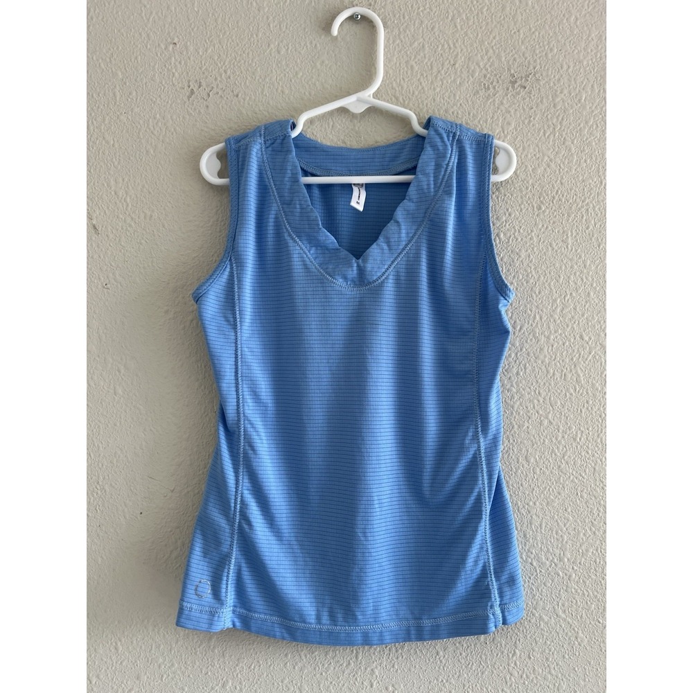 The Bubble Girls Size M Periwinkle Blue Activewear Sleeveless V-Neck Top